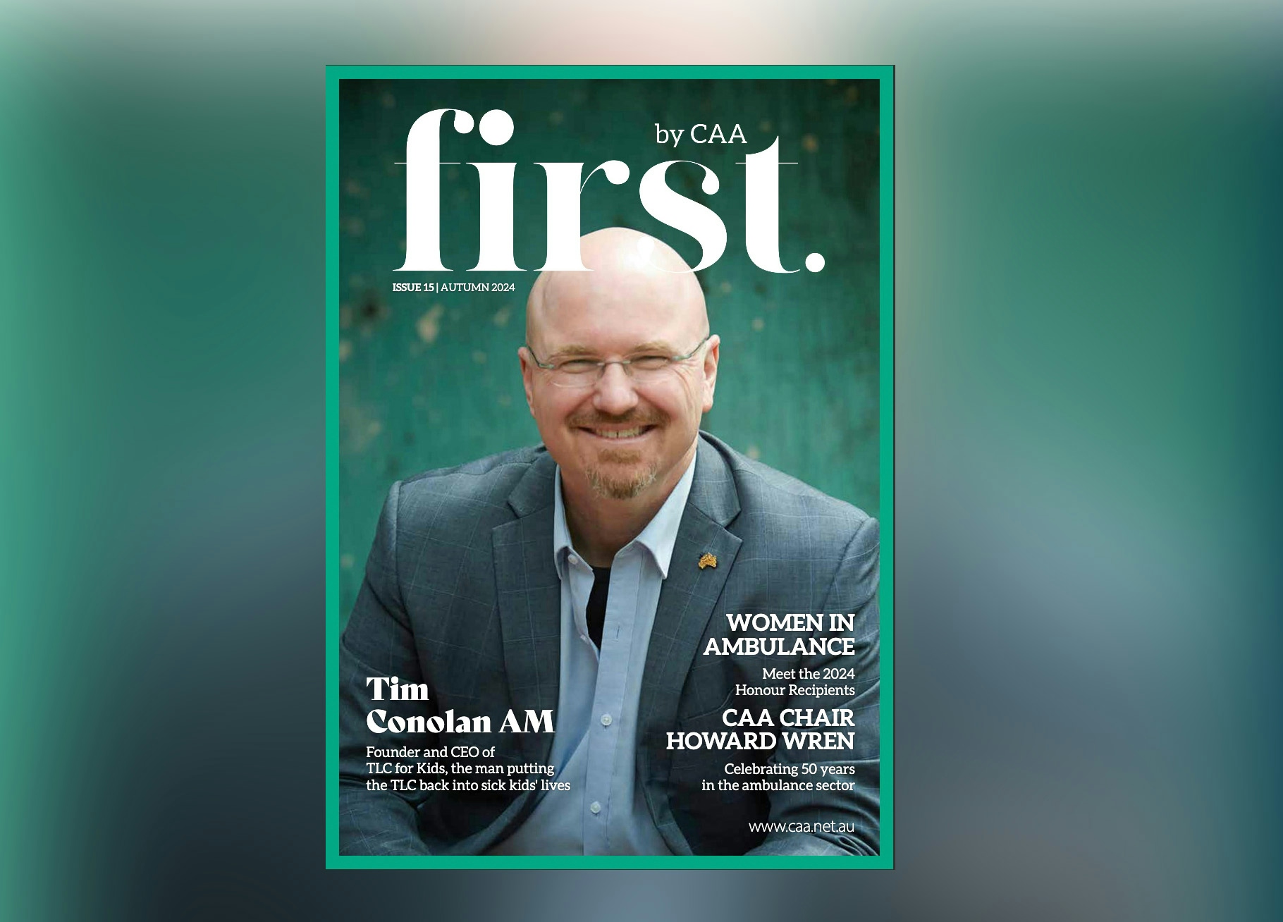 Thumbnail for Tim Conolan AM Featured in FIRST Magazine by CAA: A Journey of Impact and Compassion